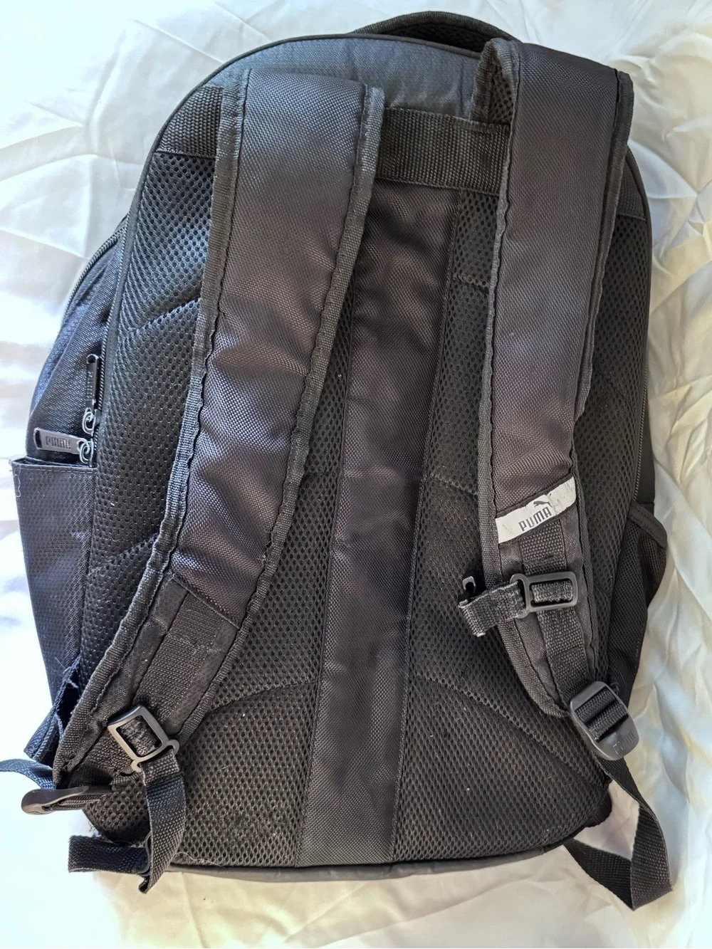Puma Black Backpack with White Logo